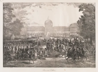 Katsaus Tuileriesista, 1800-luvun alku (litho)