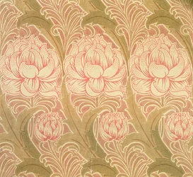 Taustakuvan on suunnitellut Voysey, Victorian