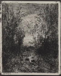 Stream in a Glade, alkuperäinen vaikutelma 1862, painettu 1921.