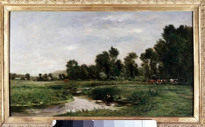 Charles Francois Daubignyn Arques Valleyn maalaus
