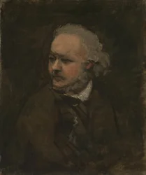 Taidemaalari Honoré Daumierin muotokuva 1808-1879, n. 1876