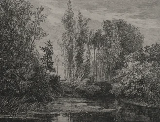 Hirvet veden äärellä, 1850.