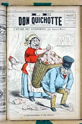 Kansi ""Le Don Quijote"", numero 908, satiirinen väreissä