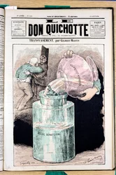 Kansi "" The Don Quijote "", numero 113, Satiirinen väreissä