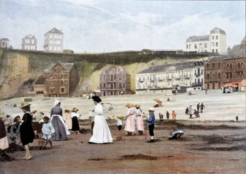 Rannalla. Kaiverrus Gillot noin 1900.