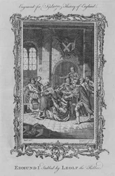 Leolf Ryöstäjä puukotti Edmund I:tä, 1773.