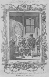Northumberlandin herttua tarkoittaa alistumista Arundelin jaarlille, 1773.