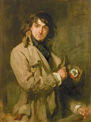Muotokuva Sir John Martin Harveysta Sydney Cartonina Charles Dickensin (1812-1870) "The Only Way"/"Tarina kahdesta kaupungista" (öljy kankaalle)