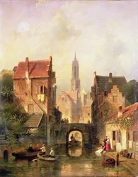 Alankomaalainen kanavanäkymä, 1866