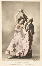 Vanha postikortti/Overturned Dance/Angele Heraud