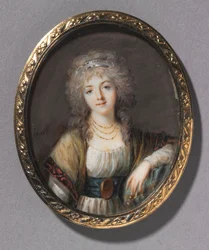 Nuoren naisen muotokuva, n. 1785.
