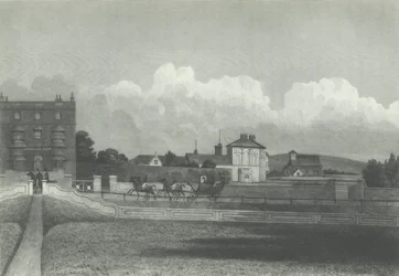 Hoven kirkko, Mereltä, 1835.