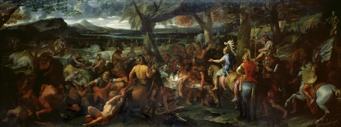 Aleksanteri ja Poros Hydaspesjoen taistelussa, noin 1673