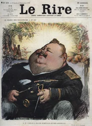 Charles I Portugalin kuningas (1863-1908) - Carlos I Portugalin ja Algarvesin kuningas - Charles Leandren (1862-1934) karikatyyri elokuvassa "The Rire" 8. marraskuuta