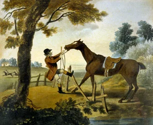 Todistus pohjasta, The Pytchley Huntista, kaivertanut F. Jukes (1745-1812)