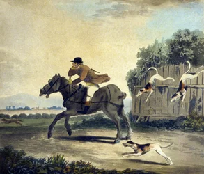 Joukkueen etuhevonen, Pytchley Huntista, kaiverrettu F. Dukes (1745-1812)