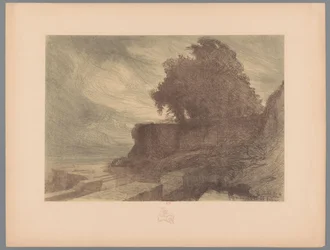 Linnakkeen raunio, jossa on tykki ja puu Maisemat (sarjan nimi) Suite des Paysages (sarjan nimi)
