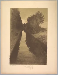 Maisemasarja: Maisema, lautanen 1, huomautus, kala