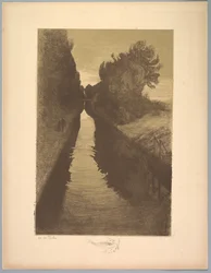Maisemasarja: Maisema, lautanen 1, muistiinpano, kala, 1892-1893.