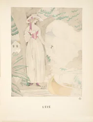 Lété, muotikuvakokoelmasta, 1922 (pochoir-painatus).