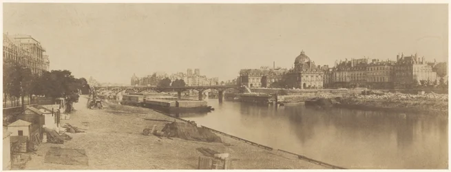 Seinä Pont du Carrouselilta Notre Damen suuntaan,1853 (kuva)