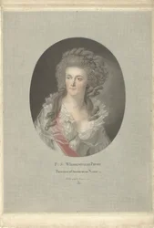 Muotokuva Preussin Wilhelminasta, Orange-Nassaun prinsessasta F: S: Wilhelmine de Prusse Princesse d