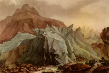 "Lütschinen laskeutuu ala-Grindelwaldin jäätikköstä", 1782-1785, 1946.