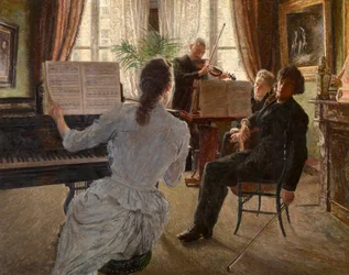 Kvartetti (öljy paneeliin)