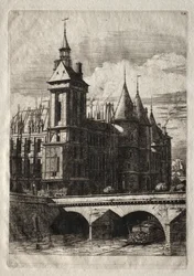 Pariisin etsaukset: Kellotorni, 1852.