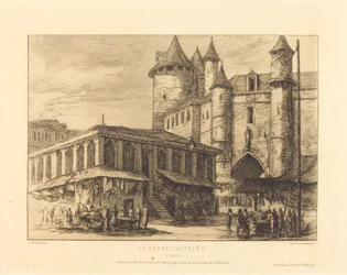 Le Grand Chatelet, Pariisi, noin 1780 (The Grand Chatelet, Pariisi, noin 1780)