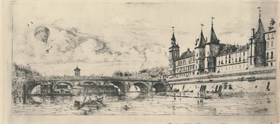 Le Pont-Au-Change, 2. osavaltio, 6 18 x 13 116 tuumaa, 1854, 1927