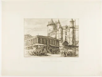 Grand Châtelet, Pariisi, n. 1780, aikaisemman piirustuksen jälkeen