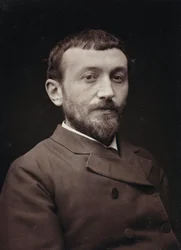 Taiteellinen ja elämäkerrallinen albumi, 5. vuosi, Salon 1885; muotokuva ranskalaisesta taidemaalari Alfred-Henri Bramtot