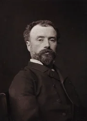 Taiteellinen ja elämäkerrallinen albumi, 5. vuosi, Salon 1885; muotokuva ranskalaisesta taidemaalari Hippolyte Dominique Berteaux