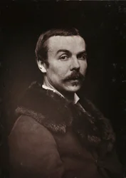 Taiteellinen ja elämäkerrallinen albumi, 5. vuosi, Salon 1885; ranskalaisen taidemaalari Albert Bettannierin (1851-1932) muotokuva