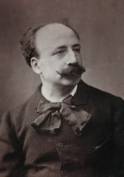 Taiteellinen ja elämäkerrallinen albumi, 5. vuosi, Salon 1885; ranskalaisen taidemaalarin Louis Deschampsin (1846-1902) muotokuva