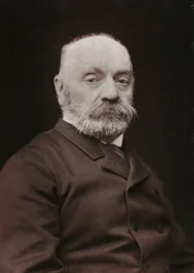 Taiteellinen ja biografinen albumi, 6. vuosi, Salon 1885; ranskalaisen taidemaalari Boulanger Gustave Rodolphen (1824-1888) muotokuva