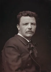 Album Artistique et Biographique, 6. vuosikerta, Salon 1885; muotokuva ranskalaisesta taidemaalarista Eugène Carrièrestä (1849-1906).