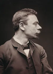 Album Artistique et Biographique, 6. vuosikerta, Salon 1885; muotokuva ranskalaisesta taidemaalarista Joseph Paul Mesléstä (1855-1929).