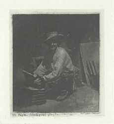 Polvistuva muurari, helmi-maaliskuu 1854, vedostettu 1982.