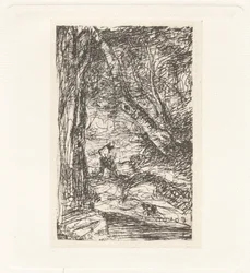 Planche XI - Le Bûcheron (Levy XI - Puunleikkaaja),n. 1857 (painokuva)