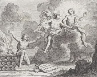 Apollo, Merkurius ja paimentyttäret, Fable X La Mottessa, Fables Nouvelles, 1719, 1719.