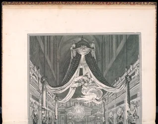 Sardinian kuningattaren Elisabeth Thérèse Lorrainen hautajaiset Notre Damen kirkossa Pariisissa 22. syyskuuta 1741.