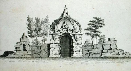 A Grotto, teoksesta "Ornamental Architecture in the Gothic, Chinese and Modern Taste", julkaistu 1758 (kaiverrus)