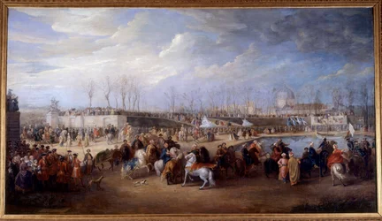 Kuningas Ludvig XV:n Turkin suurlähettilään suurelle sulttaani Achmetille Mehemet Effendin vastaanotto 21. maaliskuuta 1721 Tuileries Peinture de Charles Parrocelissa