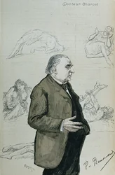Tohtori Jean Martin Charcot (1825-93) ja hysteeriset elokuvasta "La Revue Illustree", elokuu 1887