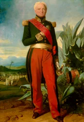 Muotokuva Thomas Robert Bugeaud de la Piconnerie (1784-1849), Islyn herttua vuonna 1844, Ranskan marechal vuonna 1843 Algerian kenraalikuvernööri Charles Larivieren (1798-1876) maalaus 1845 su. 2,19x1,45 m