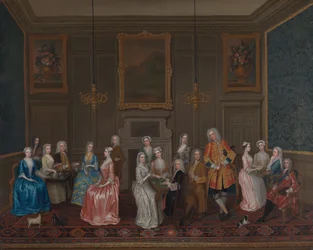 Teekutsut Lord Harringtonin talossa St. Jamesissa, 1730.