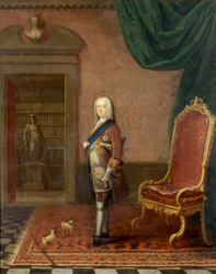 George II St. Jamesin palatsin kirjastossa n. 1738 (öljy kankaalle)