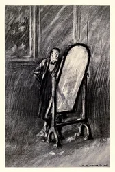 Vain yksi ajatus - toisen minäni kauhu - Robert Louis Stevensonin (1850-1894) "Tohtori Jekyllin ja herra Hyden omituisesta tapauksesta" Charles Raymond Macauleyn (1871-1934) kuvittamana.